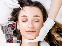 Inyecciones de Botox con alérgeno en polvo blanco para las arrugas en la frente